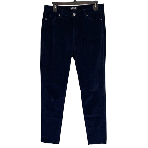 Buffalo David Bitton Denim - Buffalo David Bitton Marvel Mid Rise Corduroy Stretch Skinny Blue Jeans